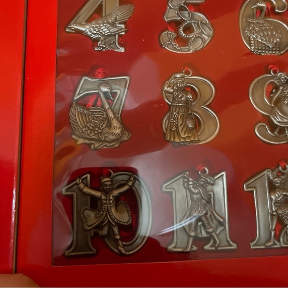 Vintage Bon Ton 12 Days Of Christmas Pewter Ornaments - Picture 4 of 8